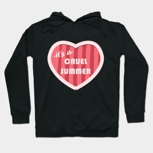 Cruel Summer Pink Heart Retro Hoodie